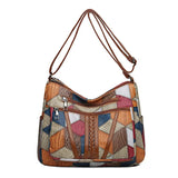 Laura | Borsa a Tracolla in Pelle con Motivo Mosaico