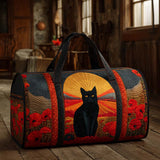 Borsa da viaggio trapuntata con gatti al tramonto NCU0XD399