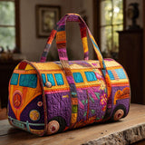 Borsa da viaggio trapuntata con ispirazione viaggio vintage NCU0PT8959