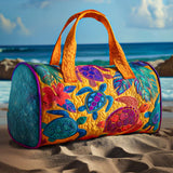 Borsa da viaggio trapuntata con tartarughe colorate NCU0NT10031