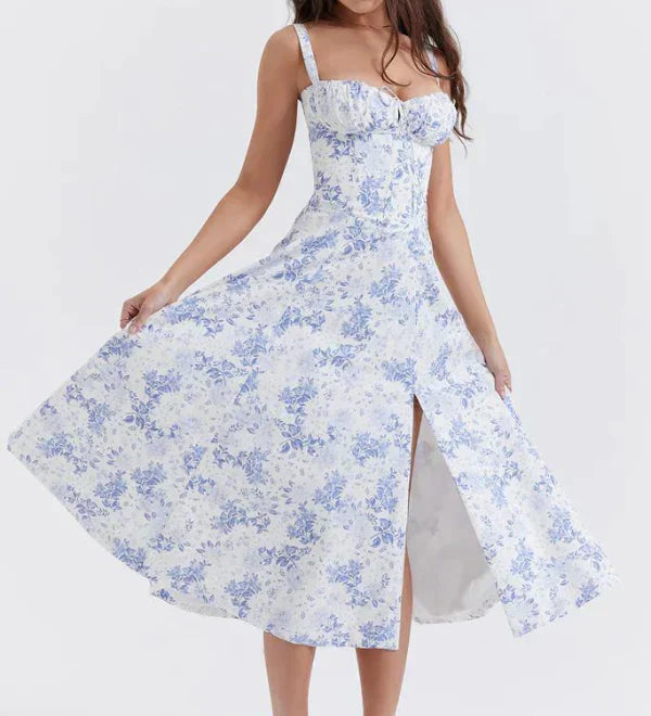 Odette - Abito estivo con gonna a tubino boho da donna