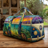 Borsa da viaggio trapuntata con fantasia vintage NCU0PT8932