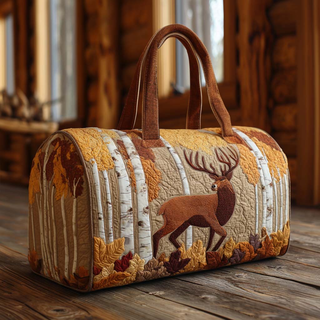 Borsa da viaggio trapuntata con cervo NCU0VT279