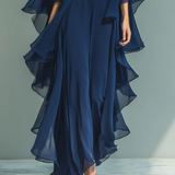 Aurora | Completo Elegante in Chiffon con Volant