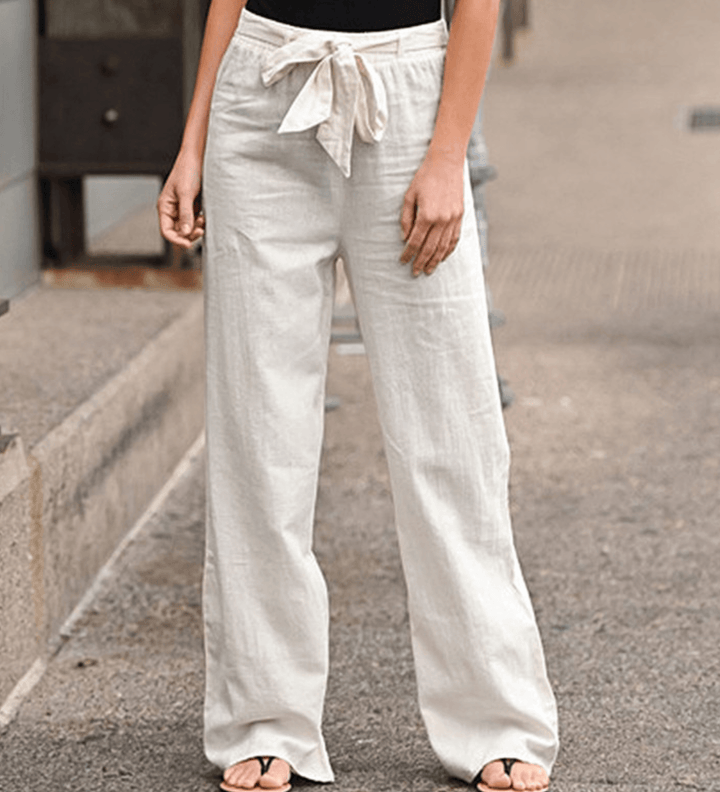 Joleen - Pantalone donna con coulisse e elastico in vita