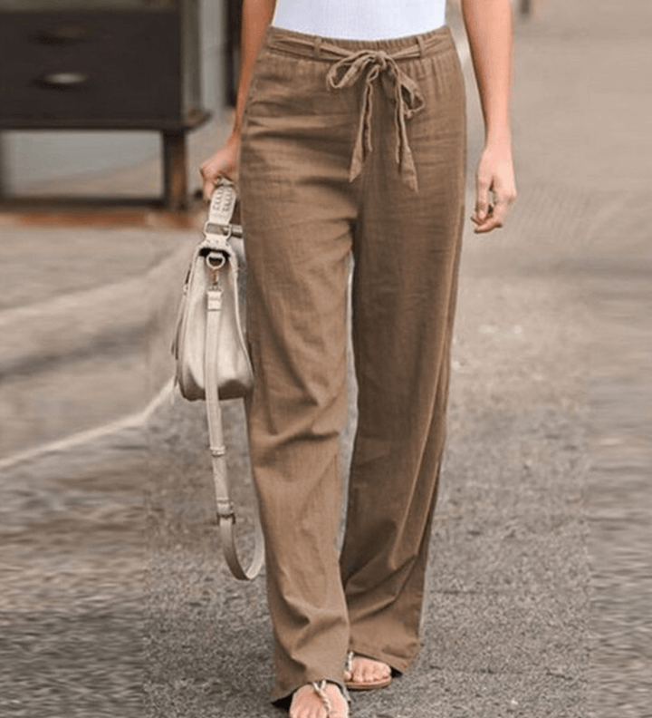 Joleen - Pantalone donna con coulisse e elastico in vita