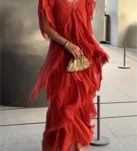 Clarissa - Maxi abito elegante che copre il ventre
