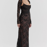 Celeste | Abito Maxi in Pizzo