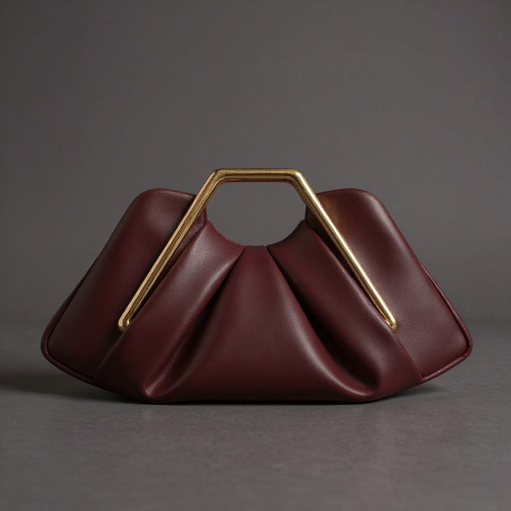 Lucia | Borsa Elegante con Manico Dorato