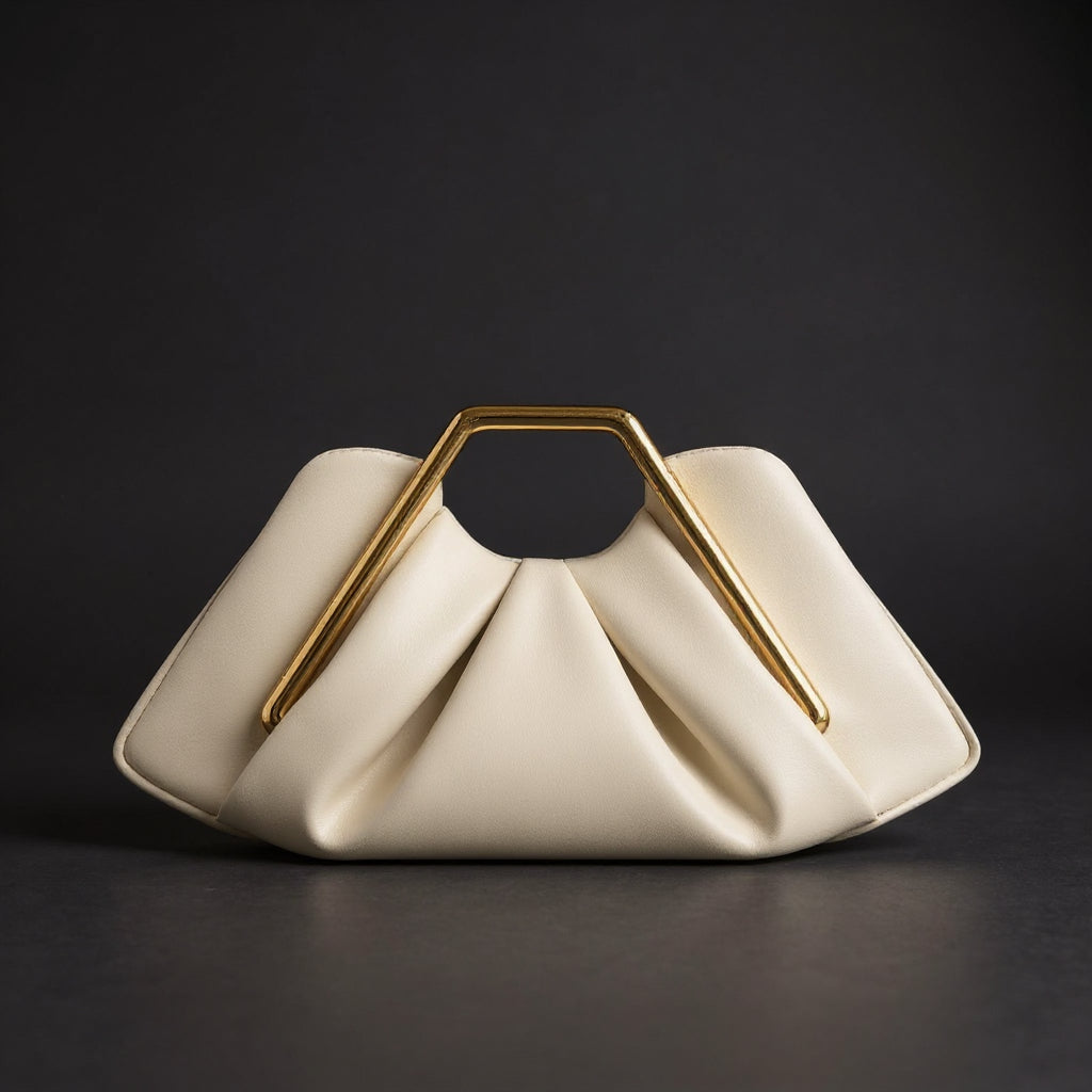 Lucia | Borsa Elegante con Manico Dorato