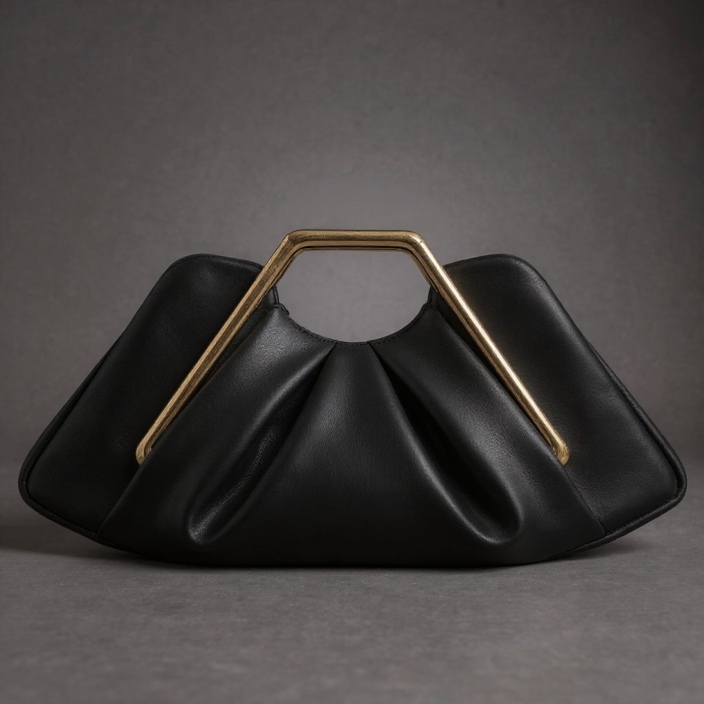 Lucia | Borsa Elegante con Manico Dorato
