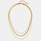 Collana Dorata a Catene Multistrato