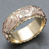 Anello in Oro con Fiore Rosa Vintage