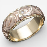 Anello in Oro con Fiore Rosa Vintage
