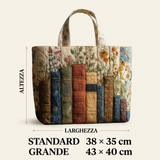 Borsa Trapuntata libri e fiori – Per Amanti dei Libri