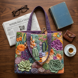 Borsa Floreale Trapuntata giardino di succulente – Due Misure