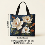 Borsa Floreale Trapuntata magnolia delicata – Due Misure