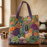 Borsa Floreale Trapuntata giardino di succulente – Due Misure