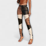 Calliope - Pantaloni con Motivo a Blocchi di Colore