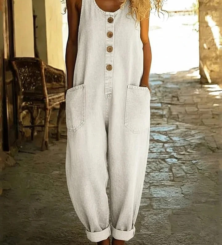 Lenna – Tuta in denim di cotone vintage