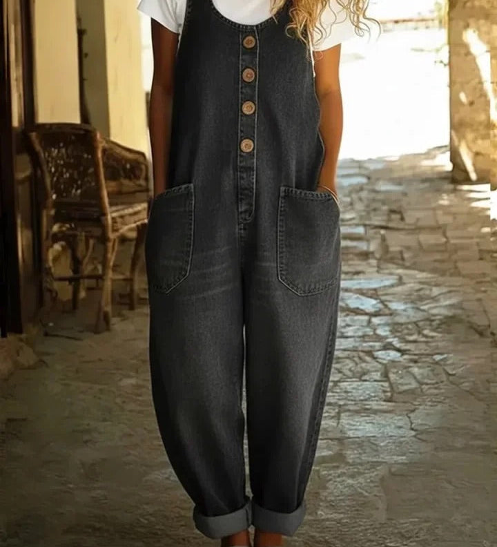Lenna – Tuta in denim di cotone vintage