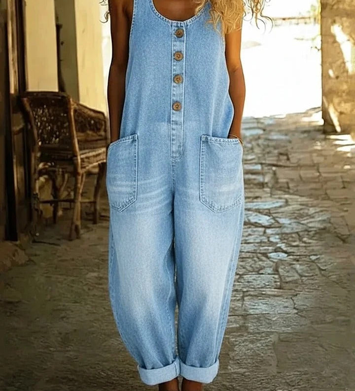 Lenna – Tuta in denim di cotone vintage